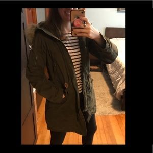 FatFace army green 3-in-1 parka coat